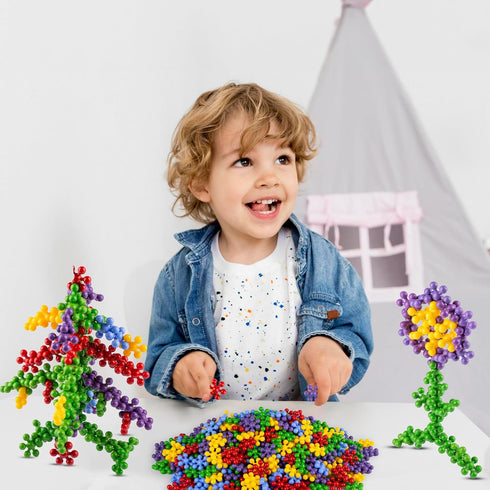 STEM Building Toys - 300 PCS Educational Discs Sets, Interlocking Building Blocks for Toddler and Kindergarten