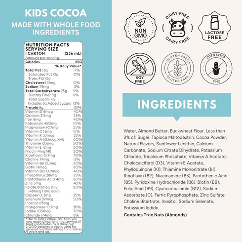 25+ 2-12 8 oz, 16-Pack Else Nutrition Ready to Drink Kids Nutrition Shake, Chocolate Plant-Based, Dairy-Free