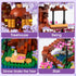 Set, Sets, 14+ (2200PCS) HIGH GODO Cherry Blossom Bonsai Tree Micro Building Japanese Sakura Tree House Model Flowers