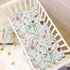 Crib Sheets for Girls Boys, Wildflower Boho Baby Sheets, Neutral Toddler Mini Crib Mattress, 27"x39"