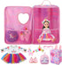 18 Inch Doll Carrier Set - Includes Clothes and Accessories for Doll Travel Bag, Dress, Shoes, Sunglasses, and Unicorn