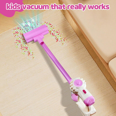 3 1 3 Toddler Vacuum Cleaner, in Kids Vacuum Toy with Weak Suction, Role Play Housekeeping STEM Educational Toy