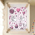 CZXW 52" 28" Swan Valentines Love Crib Sheets Fitted x Natural Cotton Soft & Breathable for Baby Crib Mattress
