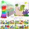 Fullhawl 12 Sets Dinosaur Puzzles for Dinosaur Theme Color Your Own Puzzles DIY