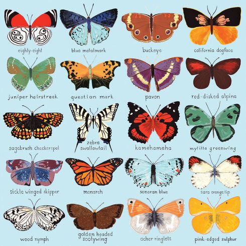 Mudpuppy Butterflies of North America 500 Piece Family Jigsaw Puzzle, Butterfly Puzzle with Recognizable Butterflies from Around North America