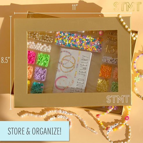STMT DIY Jewelry Kit, 15 Premium Pieces, Quality Bracelet Making Supplies, Letter Beads & Charms for Teen Girls