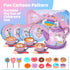 55Pcs Set Set, Set,Kids Set 3-5, 4 Tea Party for Little Girls, Princess Tea Party Unicorn Kid Tin Tea Kitchen Pretend