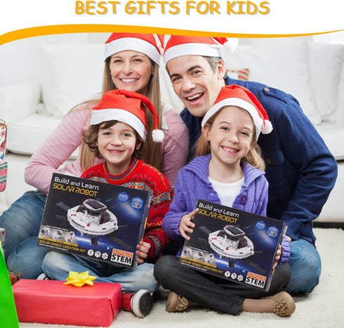 AESGOGO STEM Projects for Kids Ages 8-12, 6-in-1 Solar Robot Toys Science Kits, DIY Educational Building Space Toy