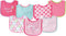 Luvable Friends Baby Cotton Terry Drooler Bibs with PEVA Back, Transportation, One
