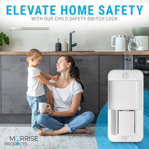Child Safety Garbage Disposal Light Switch Lock - Guard Children with Push and Slide Switch