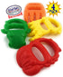 7" Set 4 Pack Matty's Toy Stop Plastic Sand Digger Scoop Claws for Sand & Beach (Red, Yellow, Orange & Green) Complete