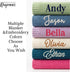 Kryvoxc Set, Personalized Baby Blanket with Name, Cotton Receiving Swaddle Blanket and Beanie Customized Baby Blankets