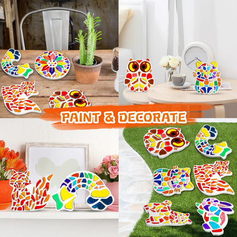 8Pcs 4 8 6, 4 7 9 10 12 EggSun Stepping Stones Painting Craft Kit for Kids DIY Garden Stones Outdoor Paint Your Own