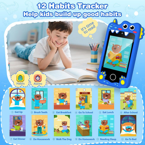 3-6 2.8" 28 MP3 32GB M SANMERSEN Dinosaur Kids Smart Phone for Year Olds Touchscreen, Dual Camera, Learning Games