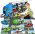 TEMI Transport Cars Carrier Set Toys with Play Mat, Die-cast Vehicles Truck for Kids Age 3-9