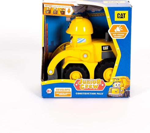 CAT Construction Toys Junior Crew Front Loader Vehicle with Kid Vroom Sounds - Educational Preschool Toy for Ages 2+
