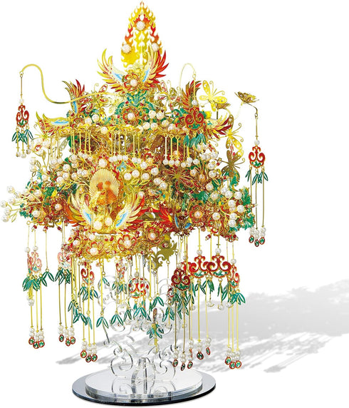 Piececool 3D Metal Asian Puzzles Model Kits, Garuda Coronet Metal Building Kit for Adults, 522 Pcs Brain Teaser Puzzle