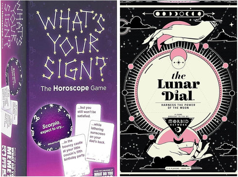 Bundle Morbid The Lunar Dial Game and What DO You Meme? What's Your Sign? - Astrology Lovers Board Games for Adults