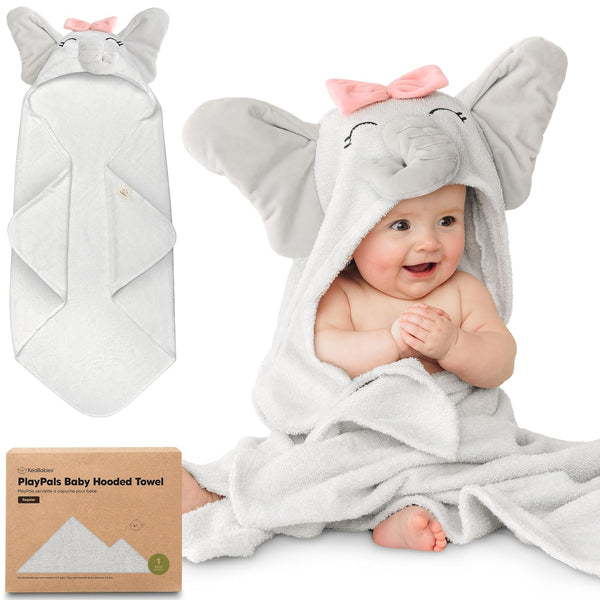KeaBabies Organic Baby Towel with Hood for Girls, Boys - Soft, Absorbent,