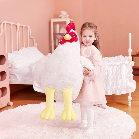 Toy,23" IKASA Giant Chicken Stuffed Animal Plush Large Hen Henny Cute Jumbo Soft Toys,Huge Big Size Fluffy Plushy Fat