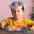 Kids Divided Plate with Utensils - Children's Meal Set with Plate, Fork, and Spoon - Ocean