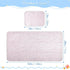 SyXIOP 28" 52" Pink Cooling Baby Crib Mattress Cover x Ultra Soft Crib Padding for Sides for Baby&Toddler