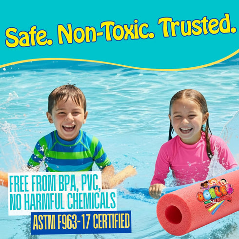 2 Pack, Swimming Oodles of Noodles Foam Pool Swim Noodles Hollow Core Foam Tube for Pool Floats, Buoyant for Beach