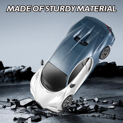 MIEBELY Remote Control Car, 1/24 Scale Fast RC Race Car, Bugatti Chiron with Headlight, Racing Hobby Model for Kids and