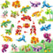 24 Pack Easter Party Favors for Kids, 3-in-1 Dinosaur Building Block Toys,