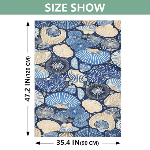 Dalzium Blue Seashell Car Seat Cover Baby, Carseat Canopy Cover for Girl Boy, Breathable Baby Carrier Cover Stroller