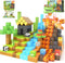 Magnetic Blocks-Build Mine Magnet World Dinosaur Panda Toys Kids Games, Toddler STEM