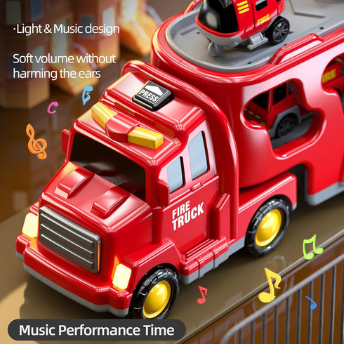 Beby Buty 5 1 3-5, 3 4 5 6 in Fire Truck Cars for Toddlers Boy Car Truck Toys with Light Sound, Birthday Gifts for Year