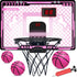Mini Over The Door Basketball Hoop for Kids - Unicorn Pink with Electronic Scoreboard, 3 Balls, Birthday Gifts for Ages