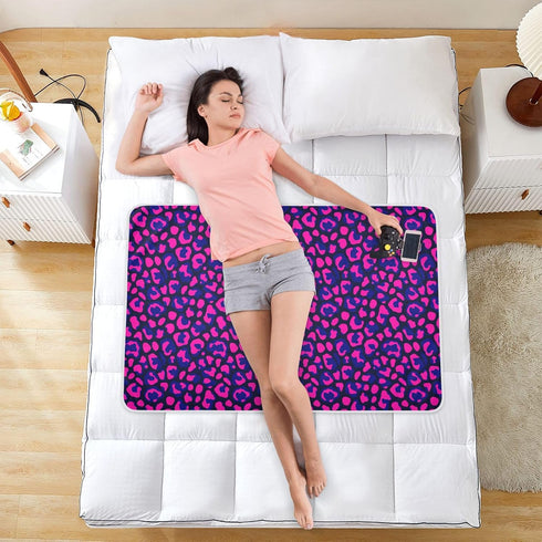 siphylline 52" 34" Leopard Pattern Blue Pink Extra Large Resuable Bed Underpads Water Resistant Baby Diaper Changing