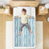 siphylline 52" 34" Watercolor Stripes Extra Large Resuable Changing Pad Covers Highly Absorbent Diaper Changing Mat
