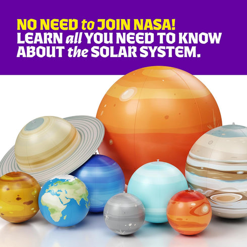 5-7 6-8 8-12 Dan&Darci Inflatable Solar System Planets for Kids - Science Toys - Boys Room Decor Ceiling - Space