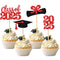 36 PCS 2023 Graduation Theme Cupcake Toppers - Glitter Class of 2023 Graduation Cap and Diploma Cake Decorations