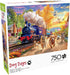 Buffalo Games Angelo Bonito Racing The Train 750 Piece Jigsaw Puzzle for Adults - Finished Size 24.00 x 18.00