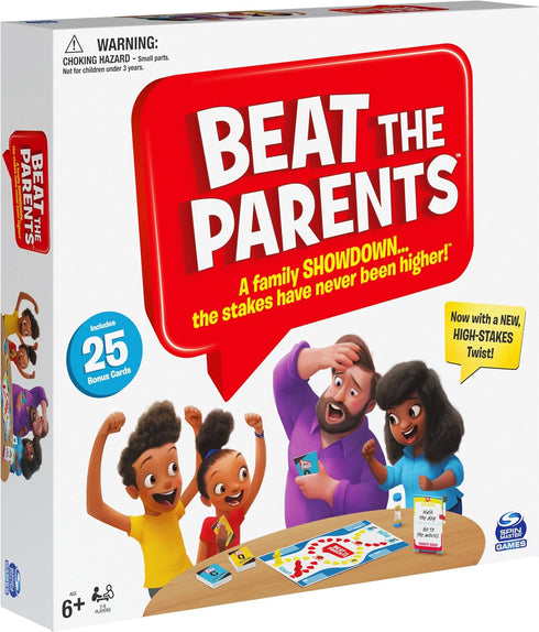 Beat The Parents Classic Family Trivia Game with 25 Bonus Cards for Ages 6+