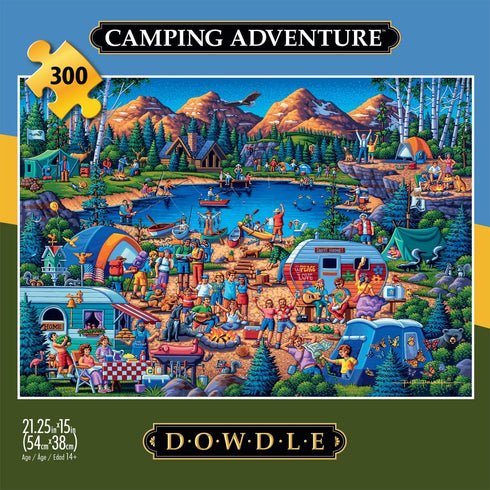 Buffalo Games Dowdle Camping Adventure, 300 Piece Jigsaw Puzzle for Adults, Perfect for Game Nights, 21.25 x 15.00