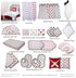 Baseball Themed Muslin Quilted Changing Pad Cover in Red/Grey