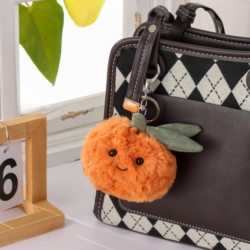 Apricot Lamb Orange Cute Keychain, Soft Plush Stuffed Toys for Kids’ Backpack, Purse