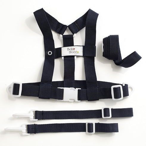 9 4 4 Set (Pack 3) Baby Buddy Deluxe Safety Harness, with Adjustable Tether and Chair Restraint Straps, for Ages Months