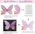 3D 50PCS (2.8"-3.9")- Butterfly Wall Decor - Removable PVC Butterflies Wall Stickers- Multi-Size DIY Removable Wall Art