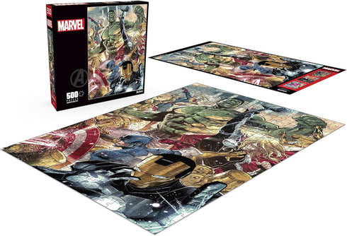 Buffalo Games - Marvel - 500 Piece Jigsaw Puzzle - Avengers World #14 - Challenging Puzzle for Adults