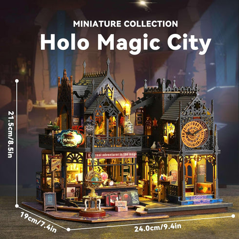 Creative Miniature Dollhouse Kit with Furniture - Holo Magic City