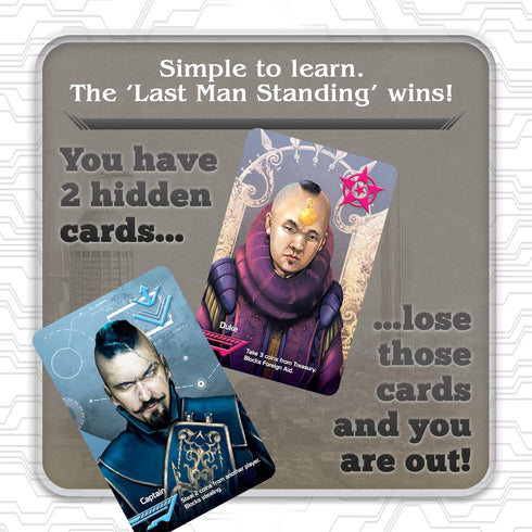 Coup - The Fast, Fun Bluffing Party Game for 2-6 Players, Perfect for Family Game Night