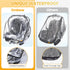 Universal Car Seat Rain Cover, Food Grade EVA, Waterproof Weather Shield for Infant Car Seat with Storage Bag