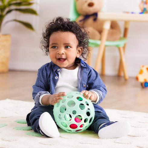B. toys Sensory Light-Up Baby Rattle, Textured Ball with Glowing Lights & Rattle for Infants, Babies