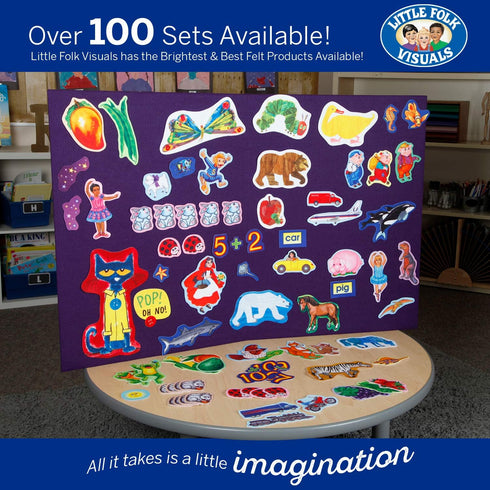 Little Folk Visuals Vegetables Precut Flannel/Felt Board Figures, 16 Pieces Set